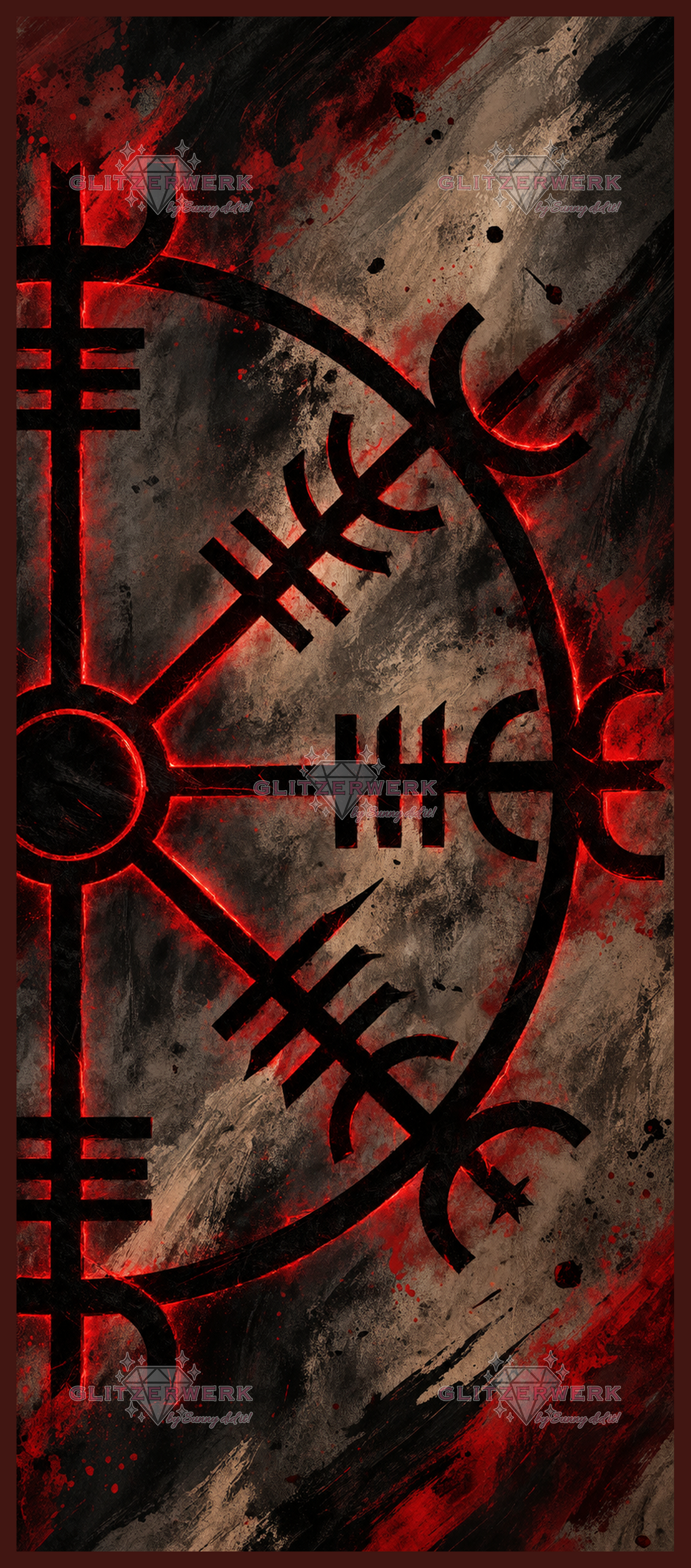 Schatten der Runen by Tiki_DIAMONDS.ai 60x140cm 80 Farben
