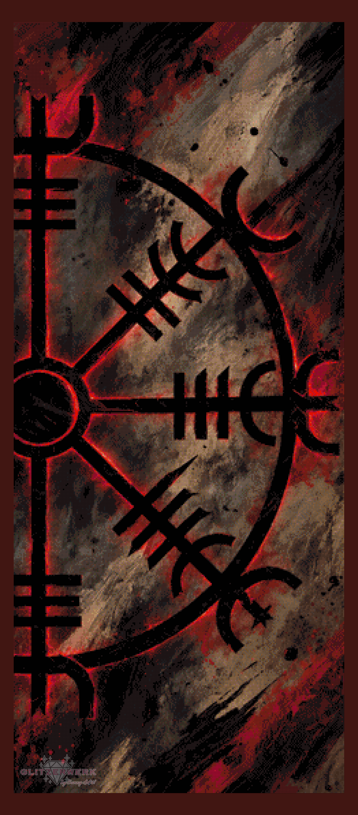 Schatten der Runen by Tiki_DIAMONDS.ai 60x140cm 80 Farben