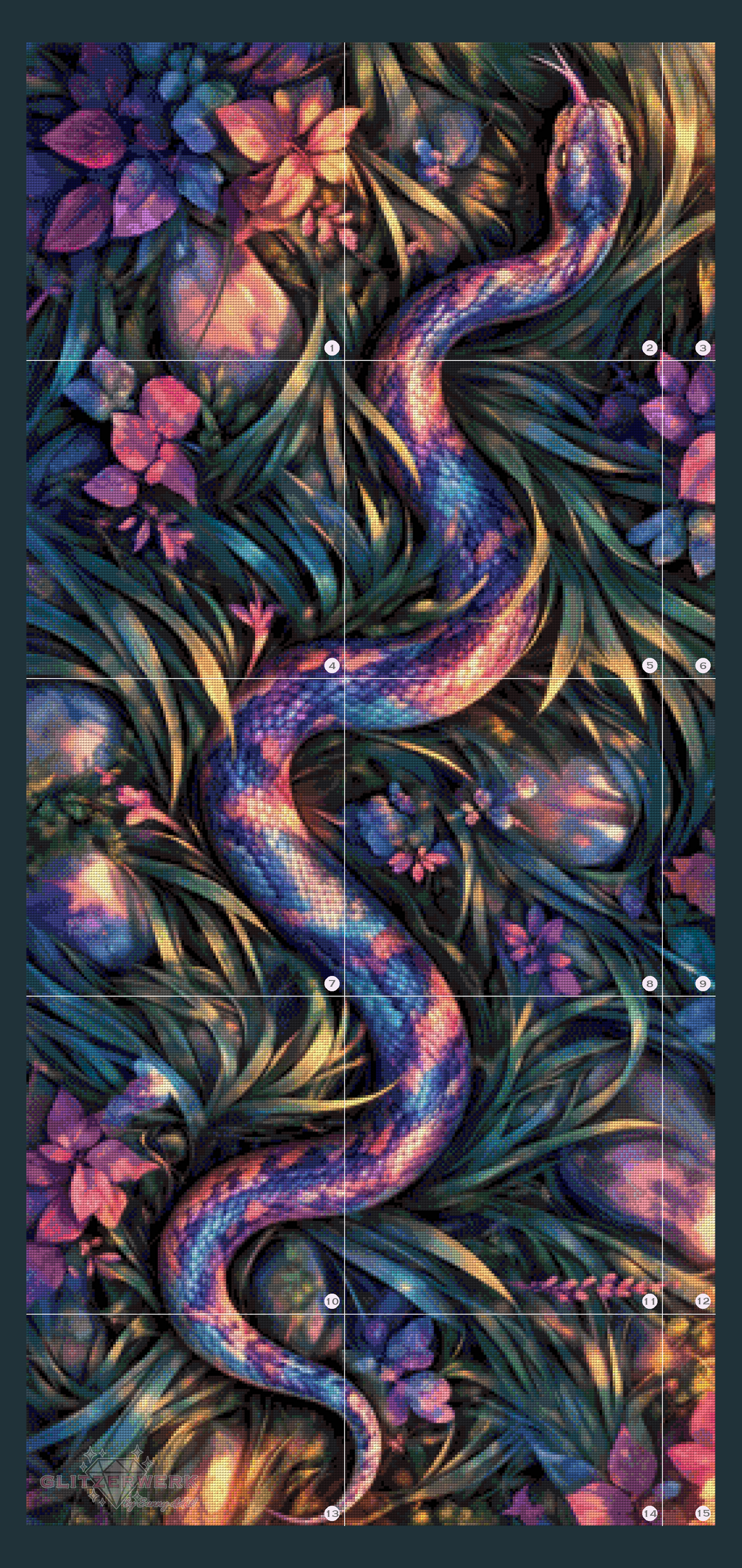 Scales of Starlight by Tiki_DIAMONDS.ai 65x140cm 135 Farben