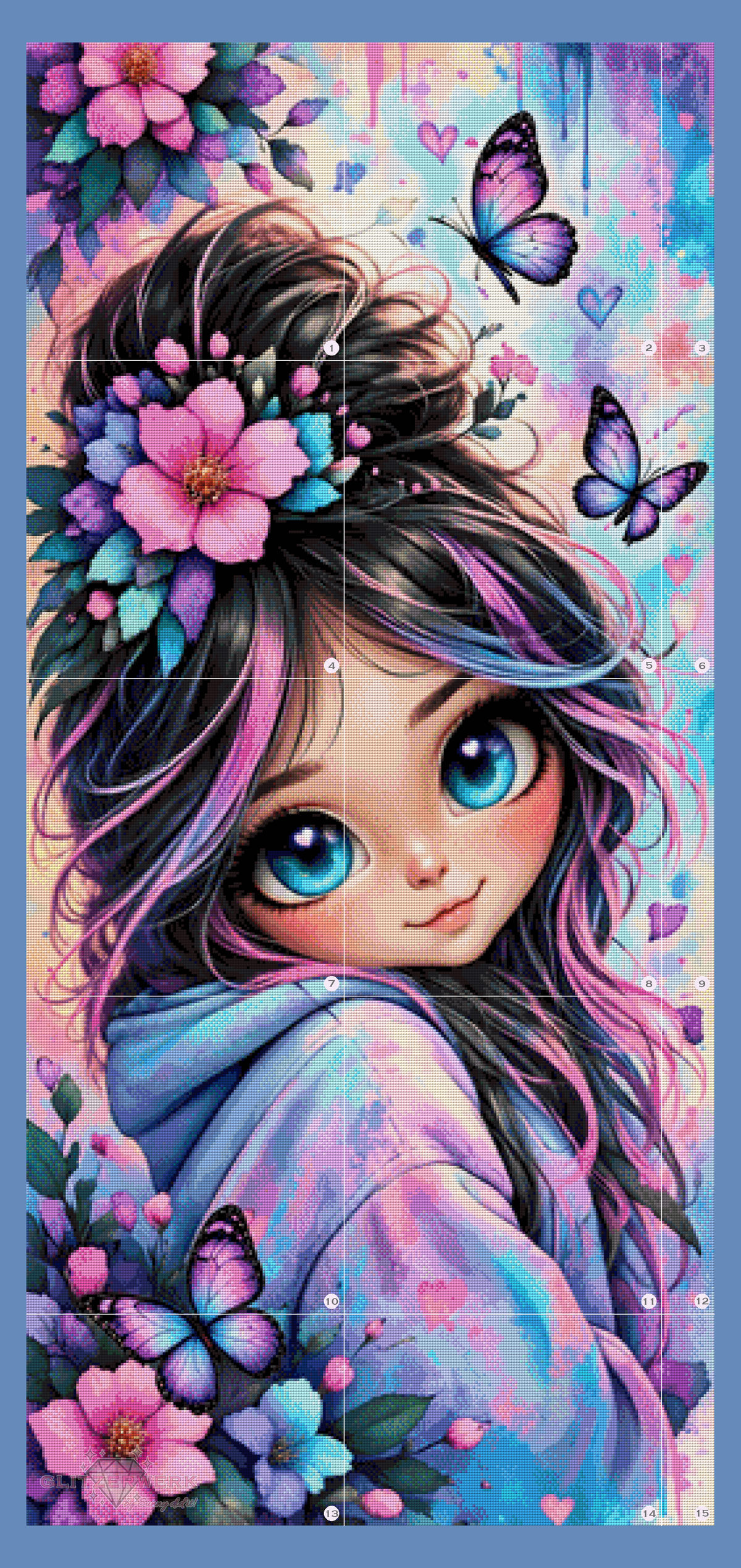 Butterfly Dreams by Tiki_DIAMONDS.ai 65x140cm 160 Farben