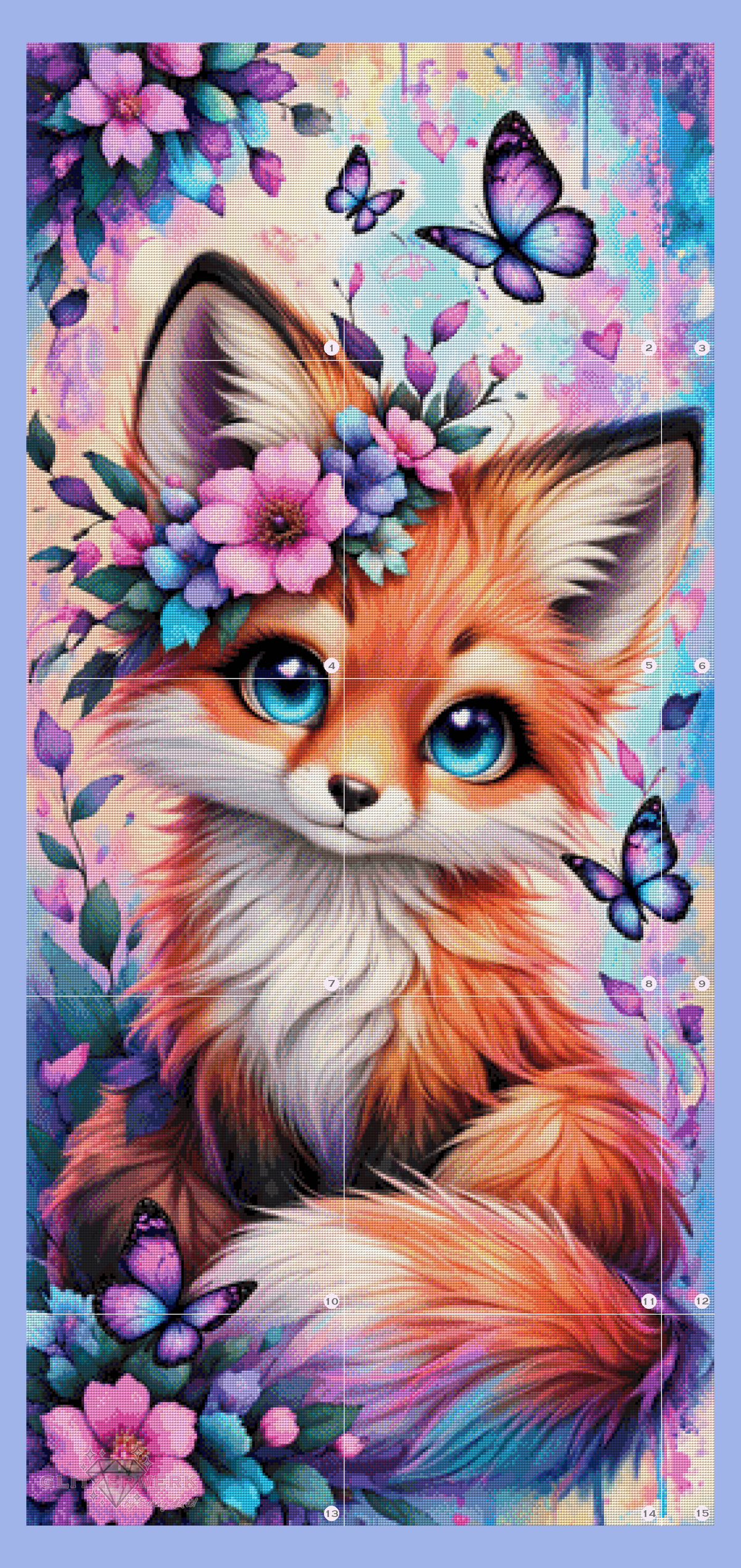 Fuchszauber by Tiki_DIAMONDS.ai 65x140cm 165 Farben