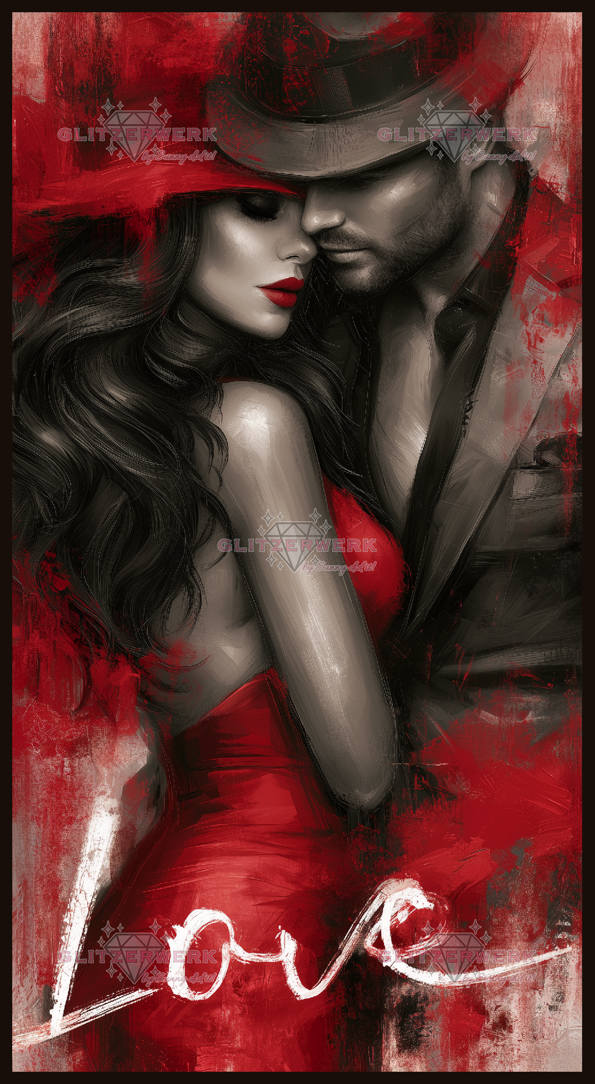 Sin in Red by Sunny did it! 70x130cm 110 Farben