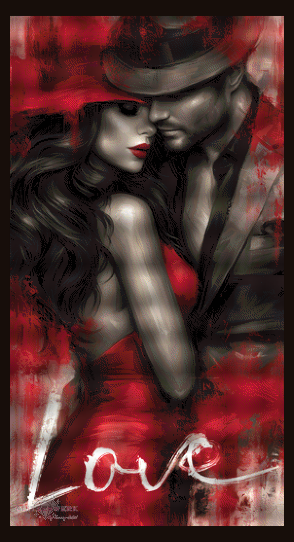 Sin in Red by Sunny did it! 70x130cm 110 Farben