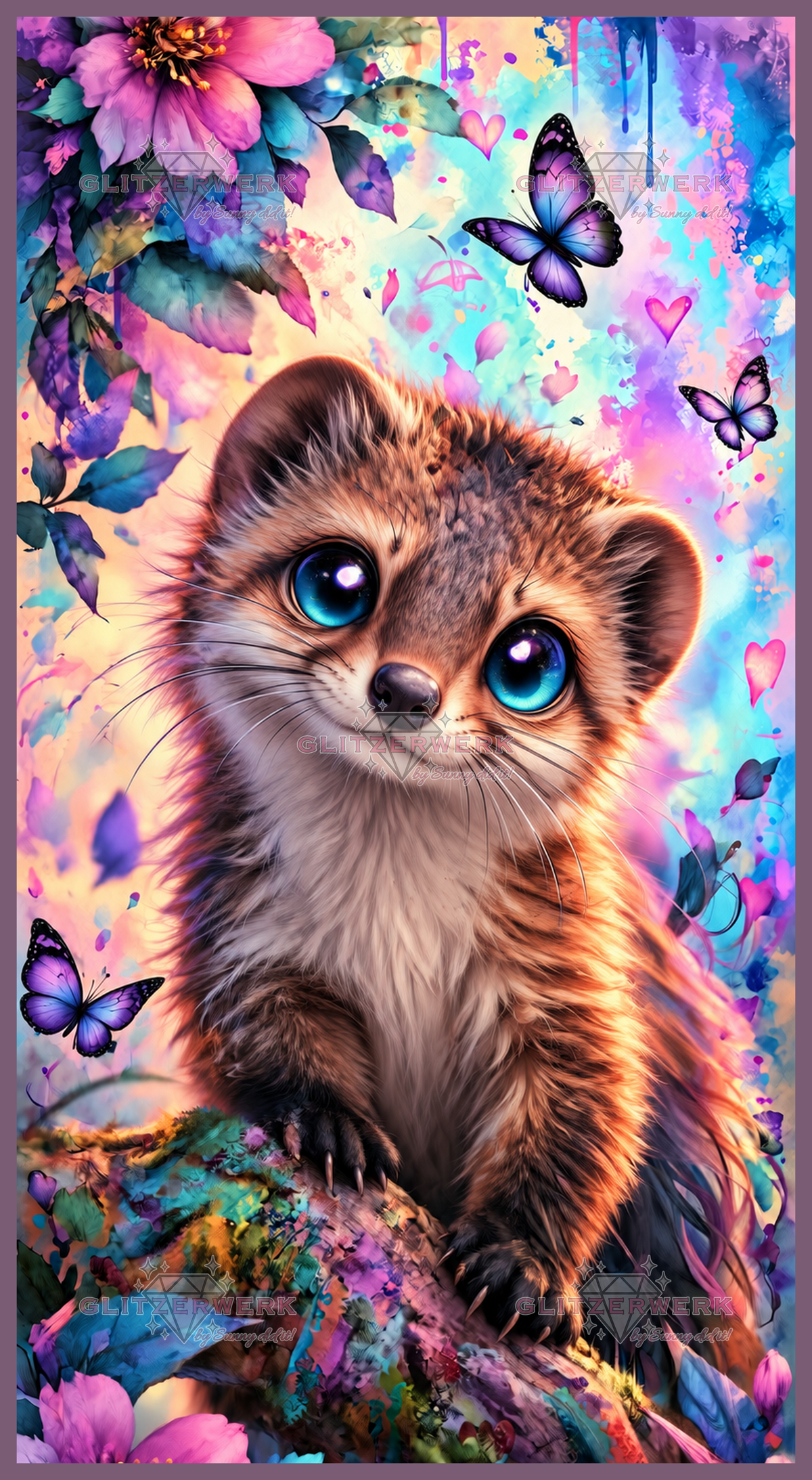 Fluffy Wonder by Tiki_DIAMONDS.ai 70x130cm 140 Farben