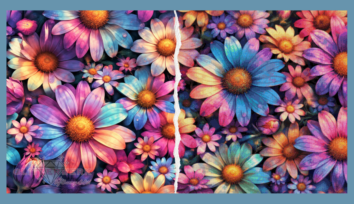 Blütenrausch by Tiki_DIAMONDS.ai 130x70cm 145 Farben