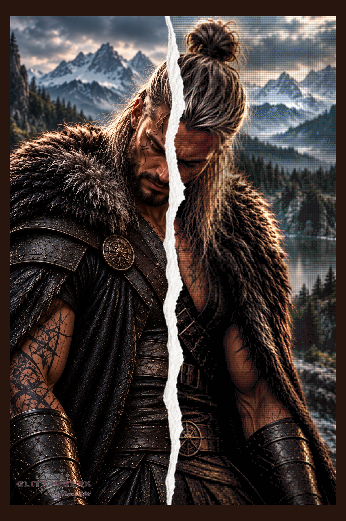 Heart of the Warrior by DieKleene.Ai 80x120cm 125 Farben