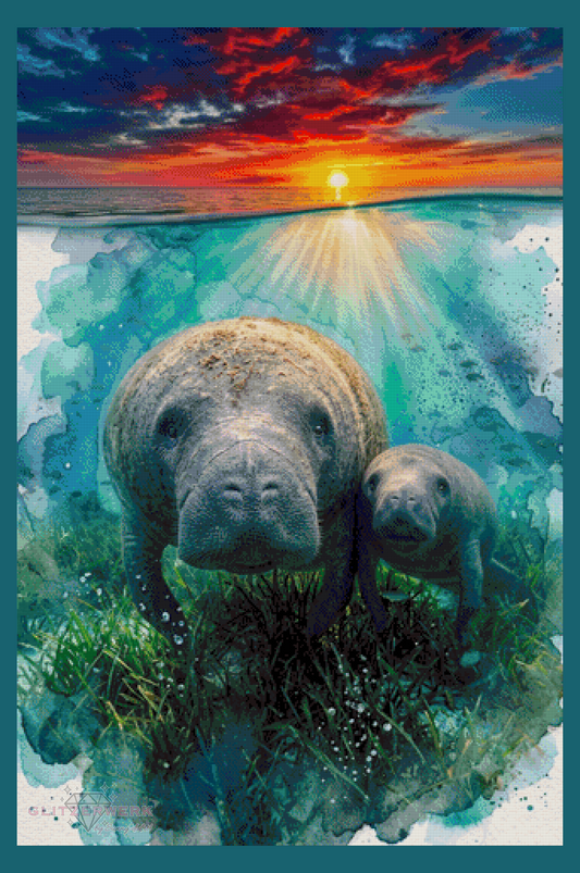 Light of Ocean Love by MbS-Ai 80x120cm 140 Farben