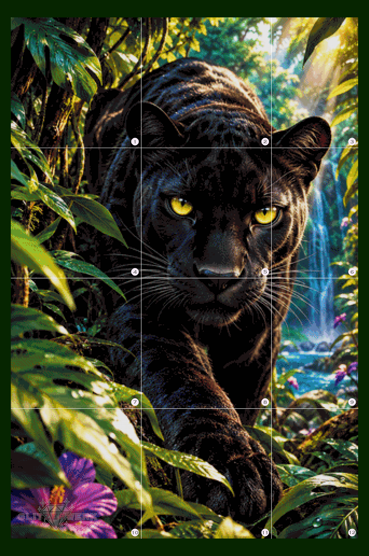 Golden Eyes of the Jungle by Silvia-ki 80x120cm 175 Farben