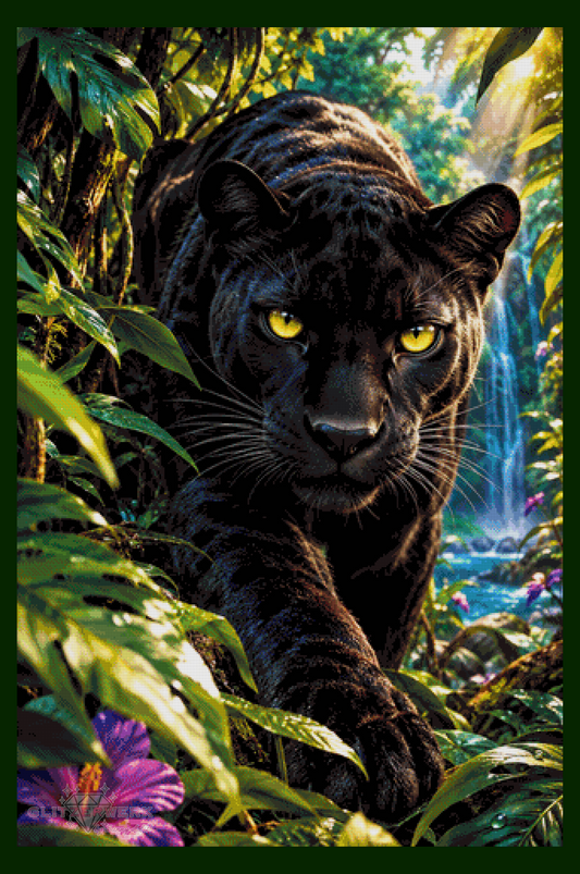 Golden Eyes of the Jungle by Silvia-ki 80x120cm 175 Farben