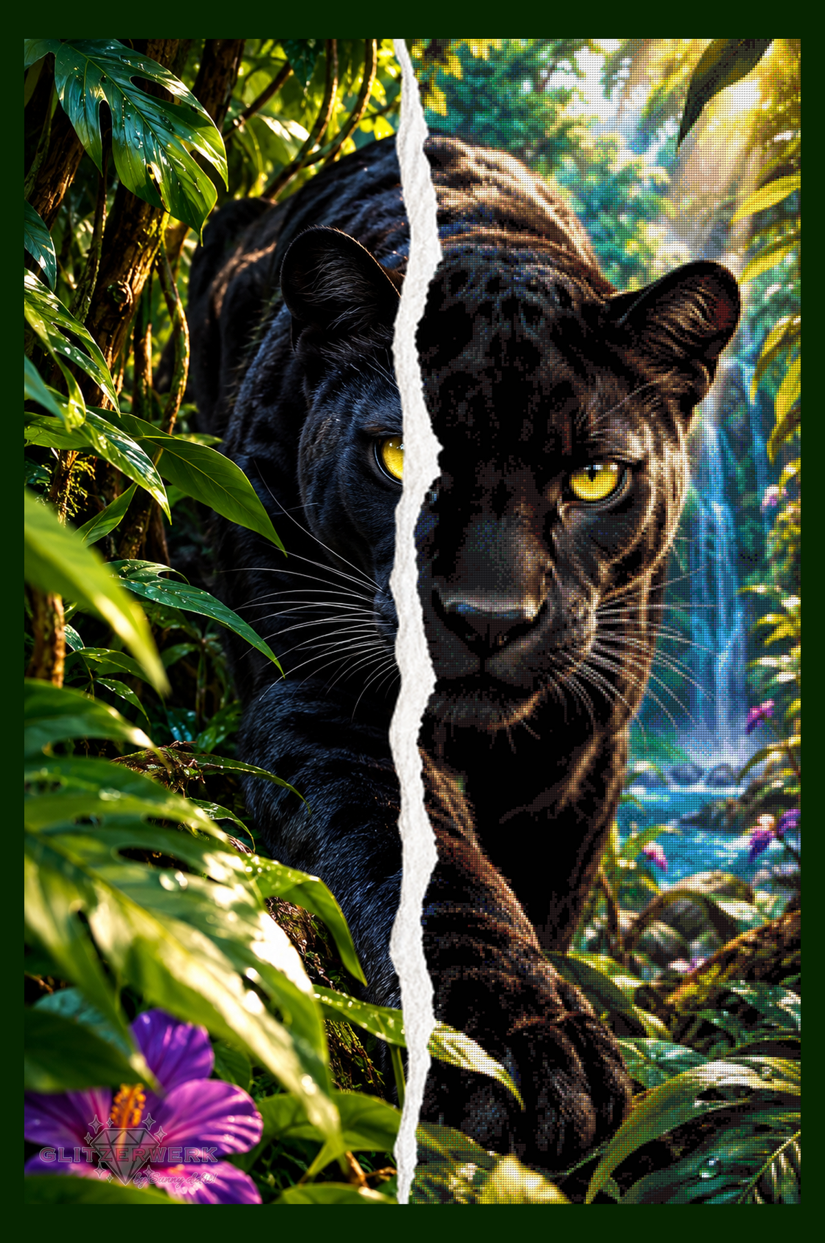 Golden Eyes of the Jungle by Silvia-ki 80x120cm 175 Farben