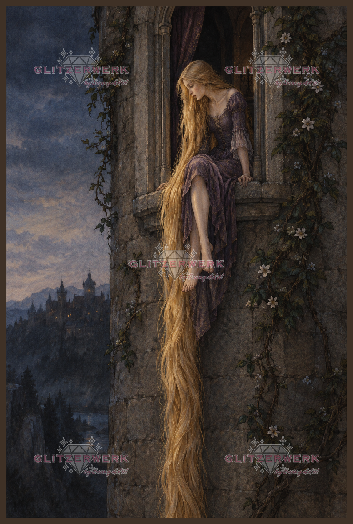 Lass Dein Haar herunter by MbS-Ai 80x120cm 60 Farben