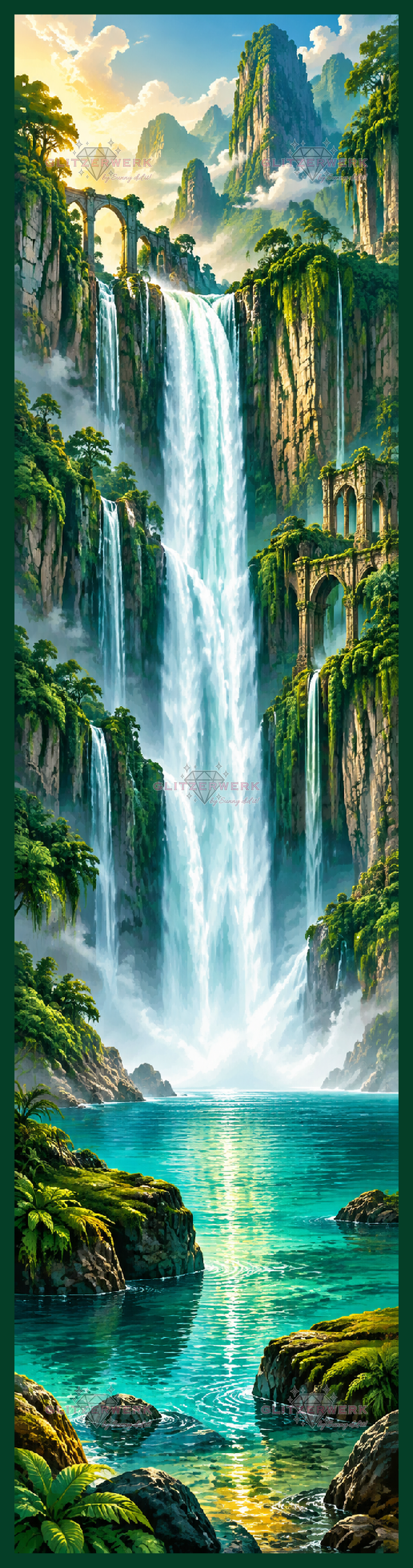 Tal der tausend Wasser by Funkelreich 40x160cm 150 Farben