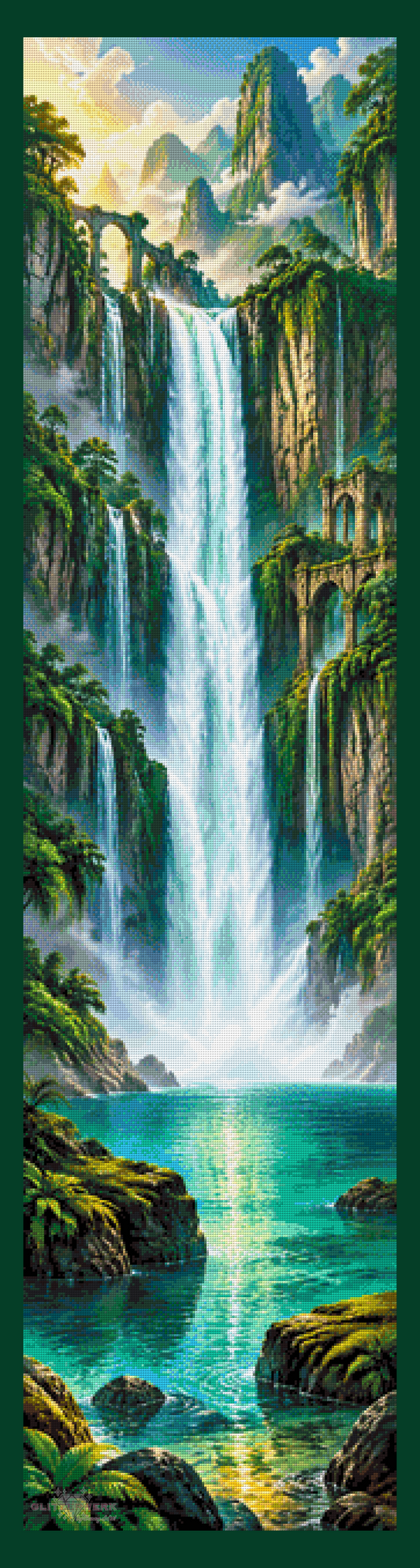 Tal der tausend Wasser by Funkelreich 40x160cm 150 Farben