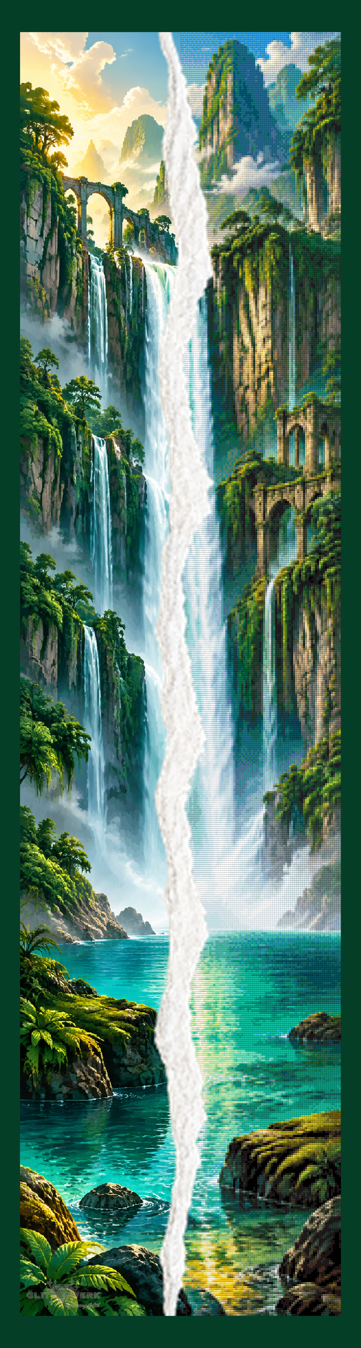 Tal der tausend Wasser by Funkelreich 40x160cm 150 Farben
