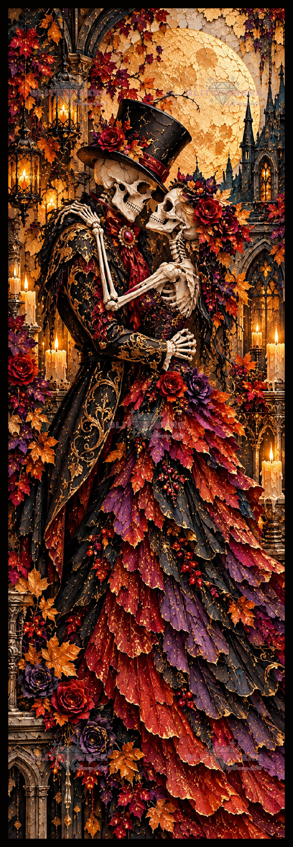 Skeletonlove by Funkelreich 50x150cm 130 Farben