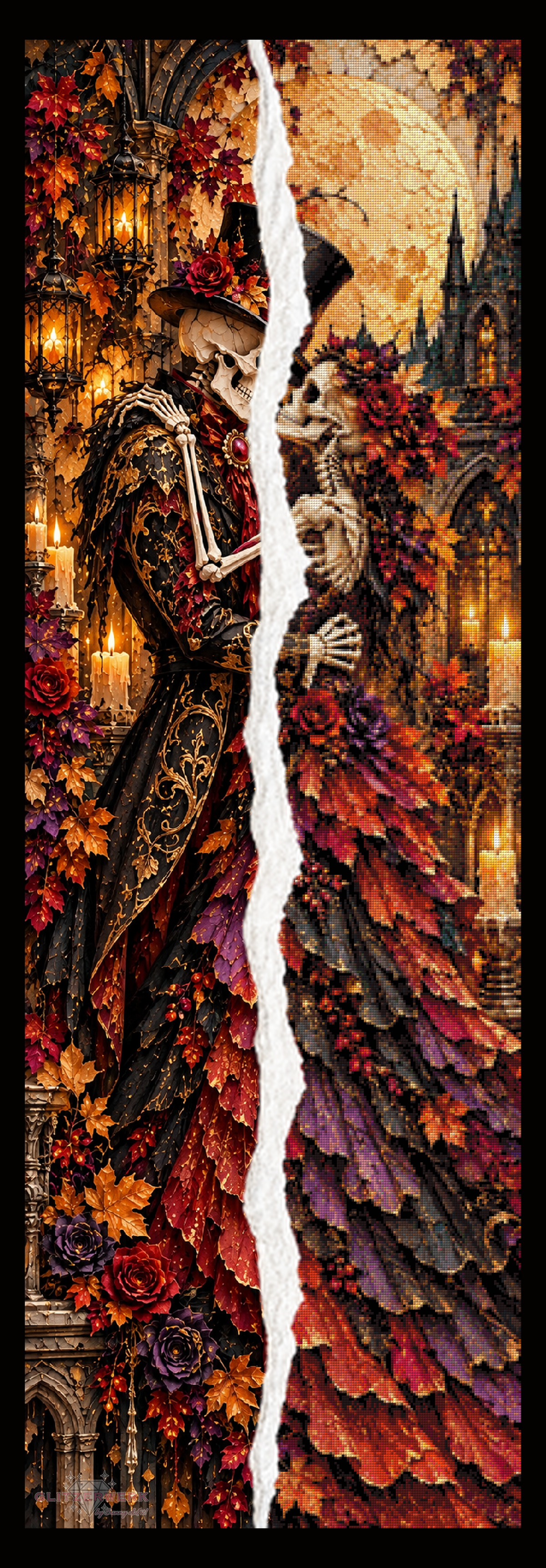 Skeletonlove by Funkelreich 50x150cm 130 Farben