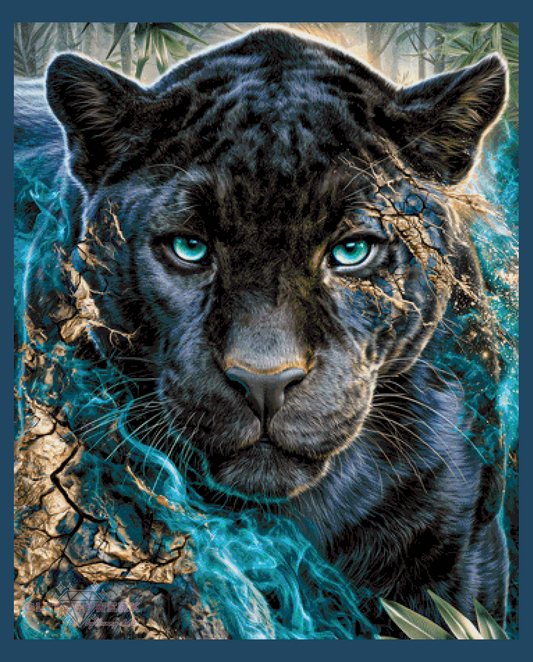 Mystischer Panther by Funkelreich 90x110cm 130 Farben
