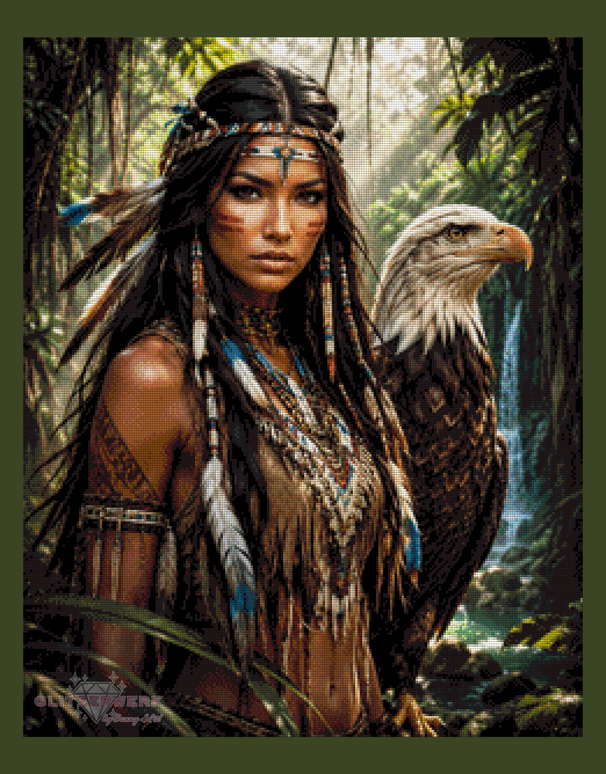 Guardian of the Eagle by Kaira AI Art 60x75cm 115 Farben