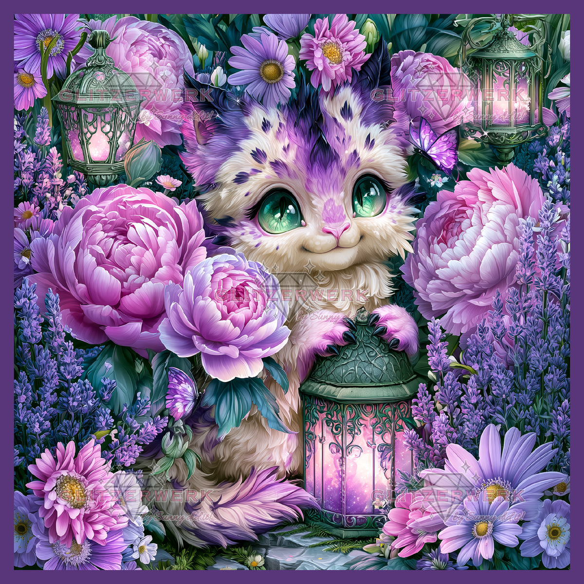 Rosy Dreams by Funkelreich 60x60cm 110 Farben