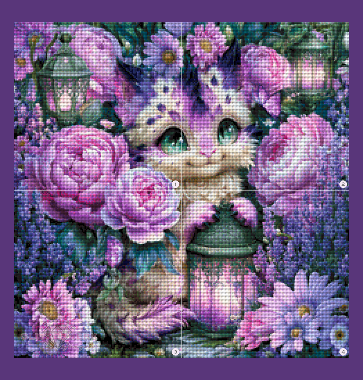 Rosy Dreams by Funkelreich 60x60cm 110 Farben