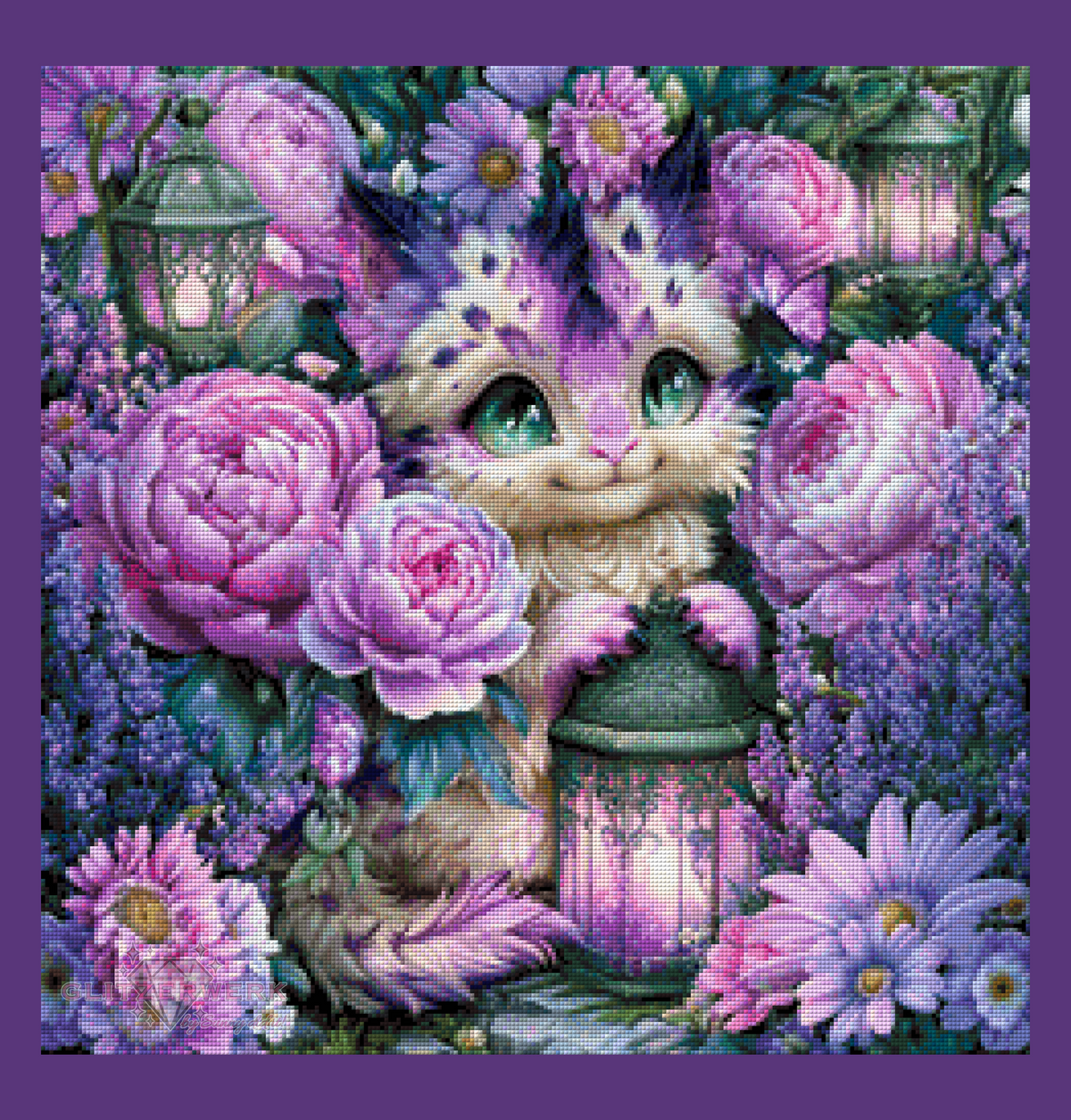 Rosy Dreams by Funkelreich 60x60cm 110 Farben