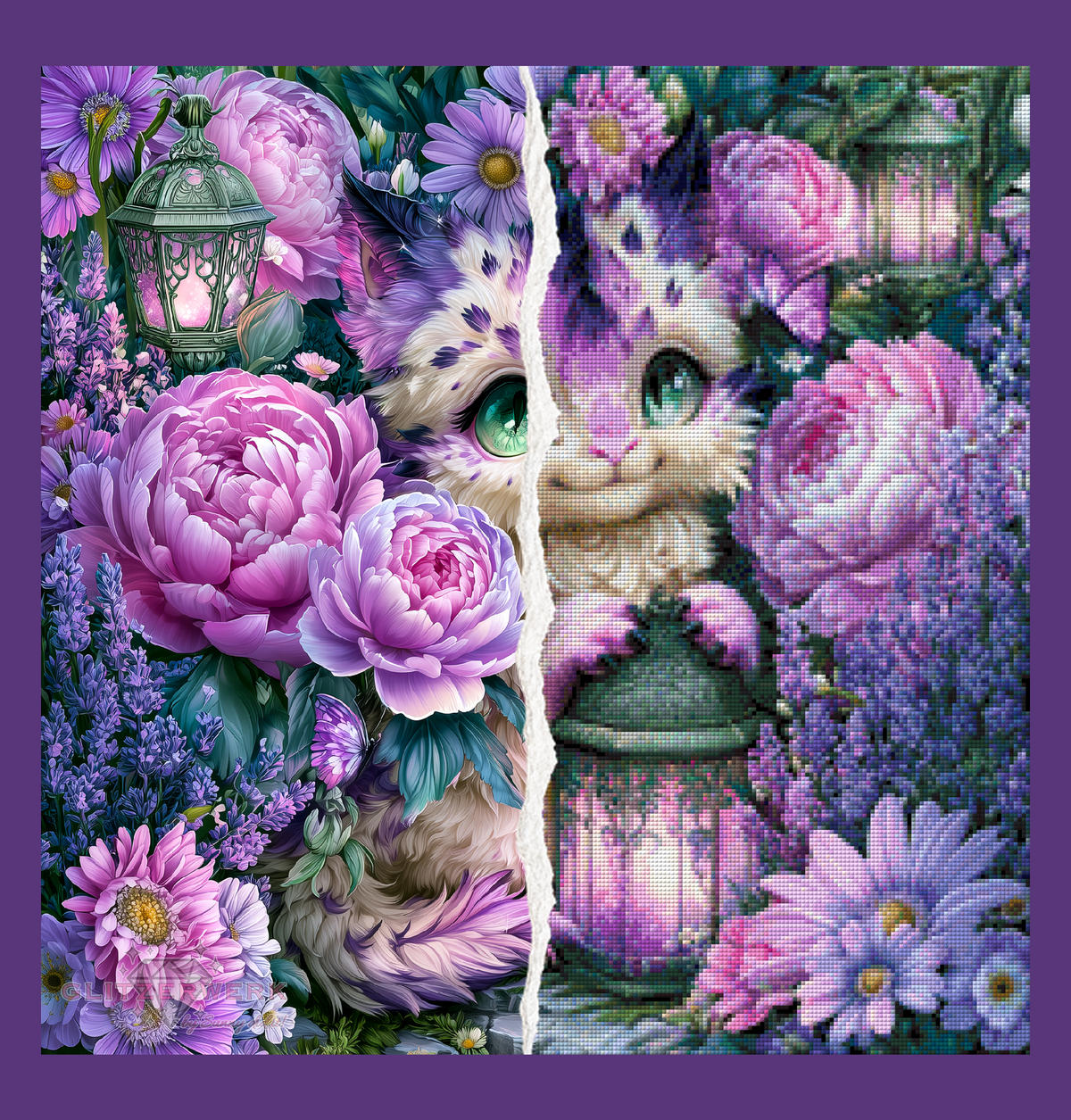 Rosy Dreams by Funkelreich 60x60cm 110 Farben