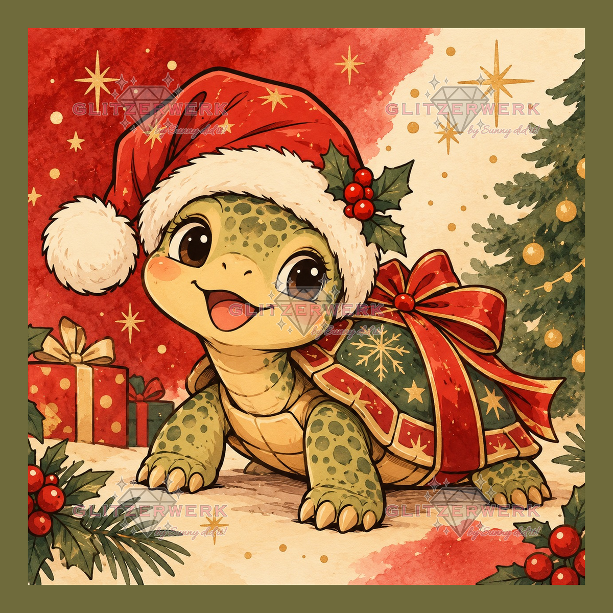Weihnachtsschildi by Tamina 30x30cm 69 Farben mit 2x Sonderfarben