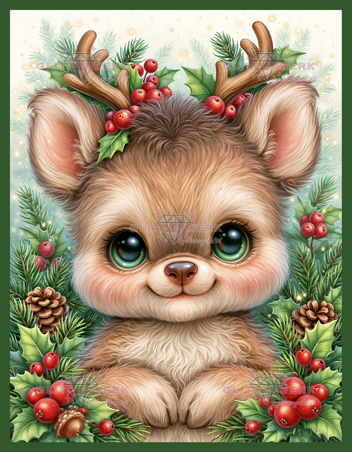 Tiny Forest Fawn by Sweet_Loco_AI 50x65cm 85 Farben