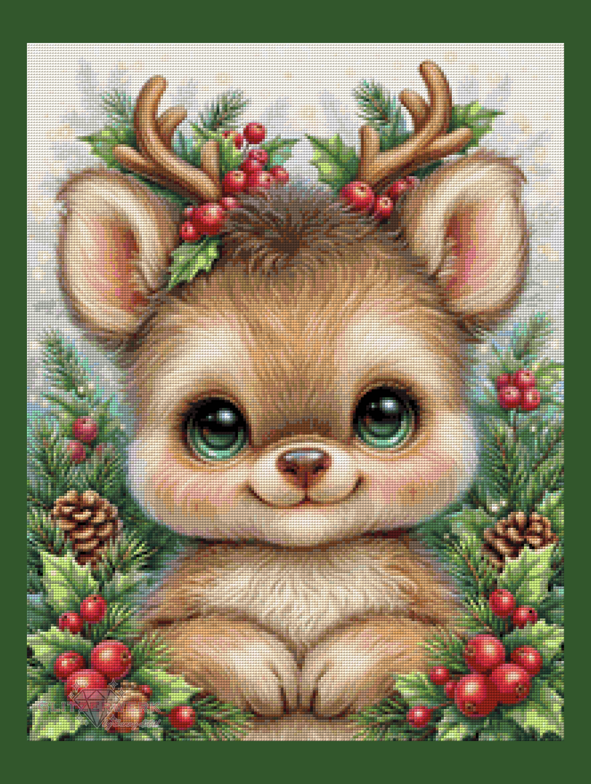 Tiny Forest Fawn by Sweet_Loco_AI 50x65cm 85 Farben