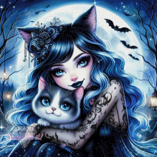 Blue is her life by Cre8tive Diamond Art