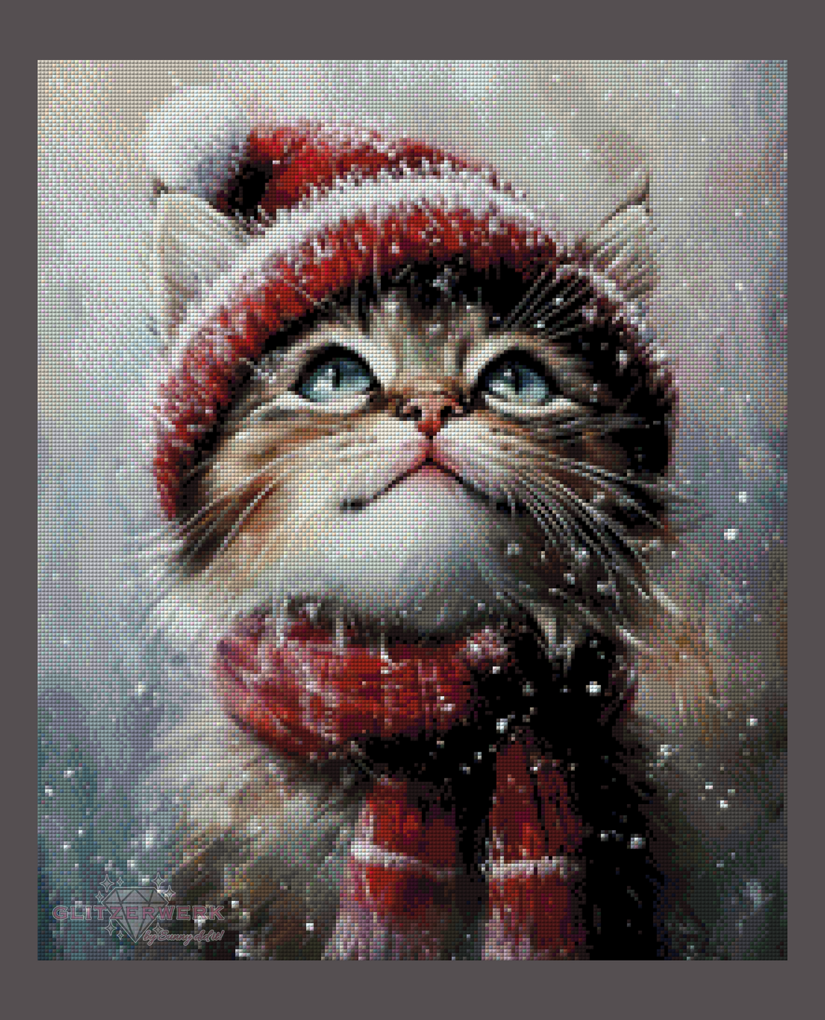 Winter Kitty by CaroFelicia 50x65cm 110 Farben