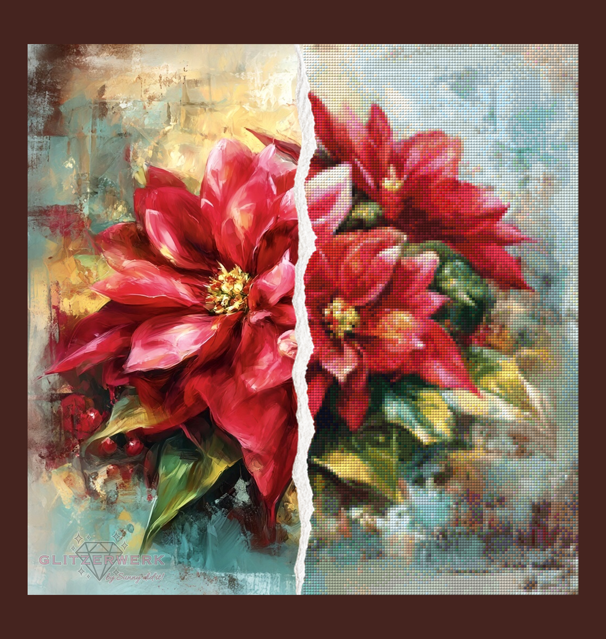 Weihnachtsstern by CaroFelicia 50x50cm 125 Farben