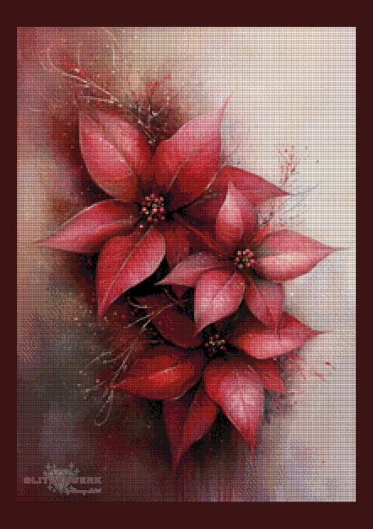Malerischer Weihnachtsstern by CaroFelicia 50x70cm 100 Farben