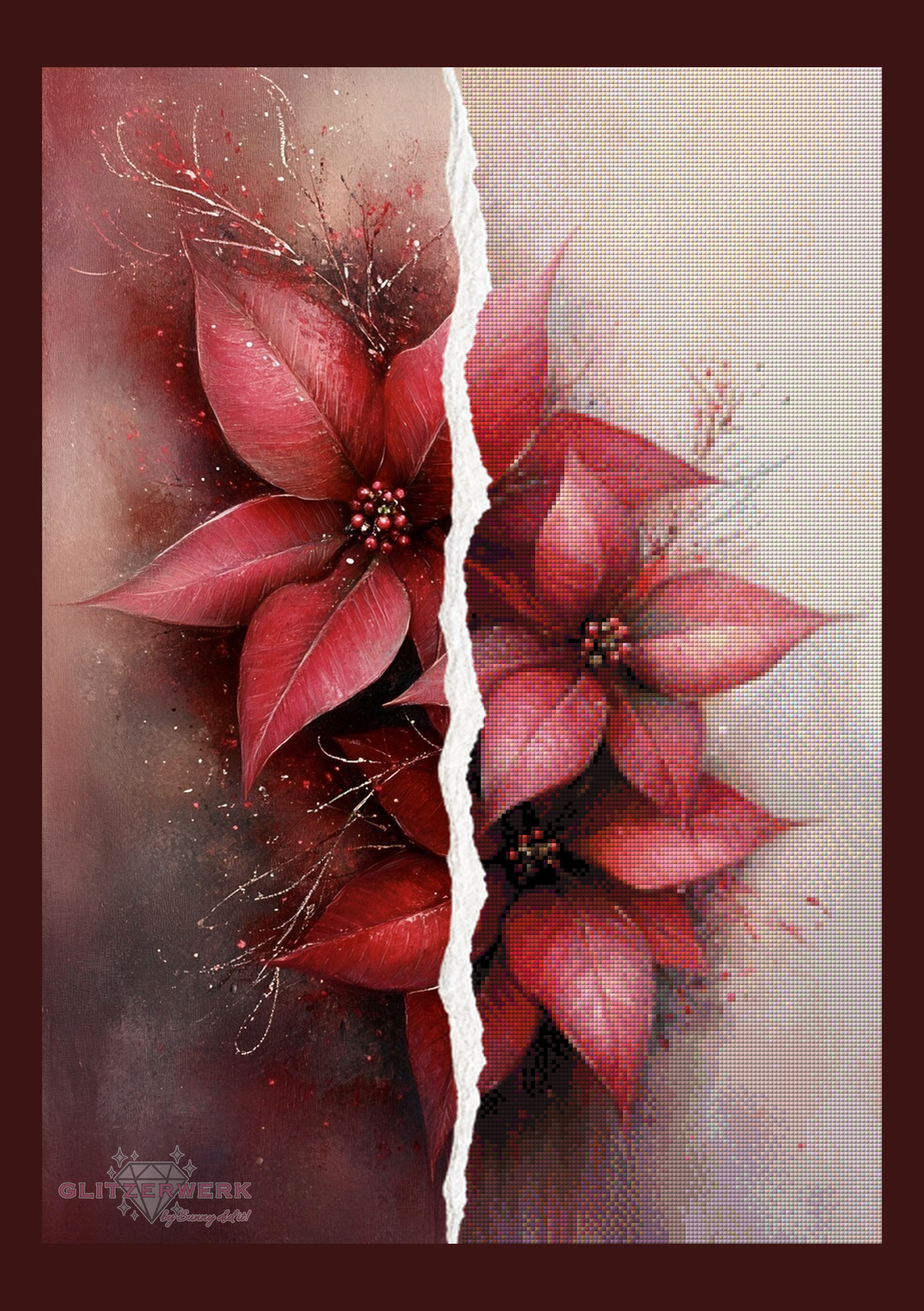 Malerischer Weihnachtsstern by CaroFelicia 50x70cm 100 Farben
