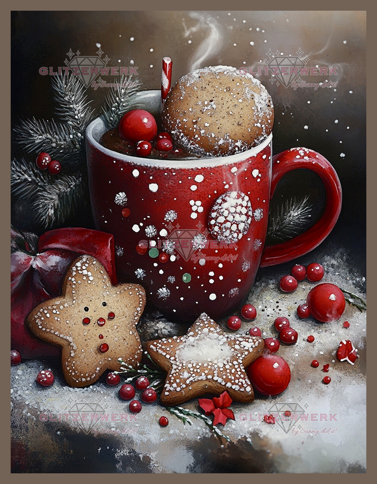 Kaffee & Kekse by CaroFelicia 50x65cm 125 Farben