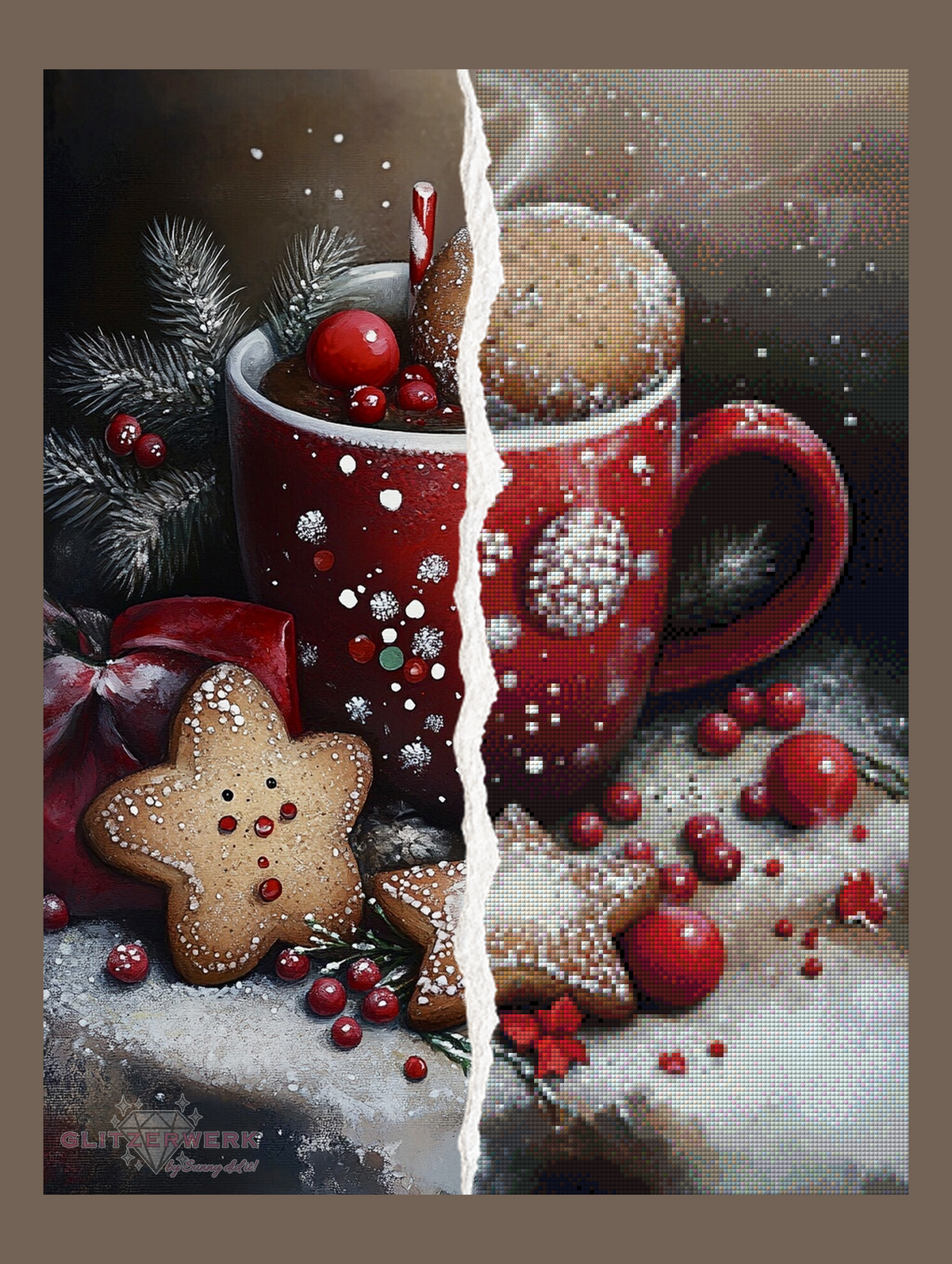 Kaffee & Kekse by CaroFelicia 50x65cm 125 Farben