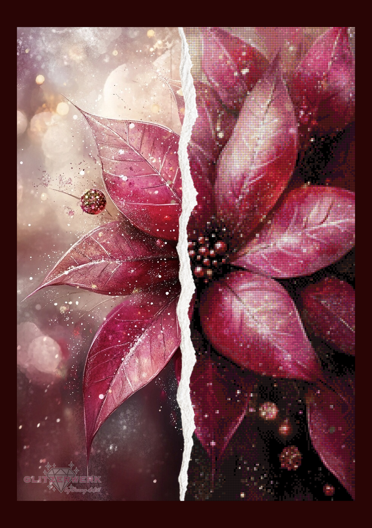 Malerischer Weihnachtsstern 2.0 by CaroFelicia 50x70cm 115 Farben