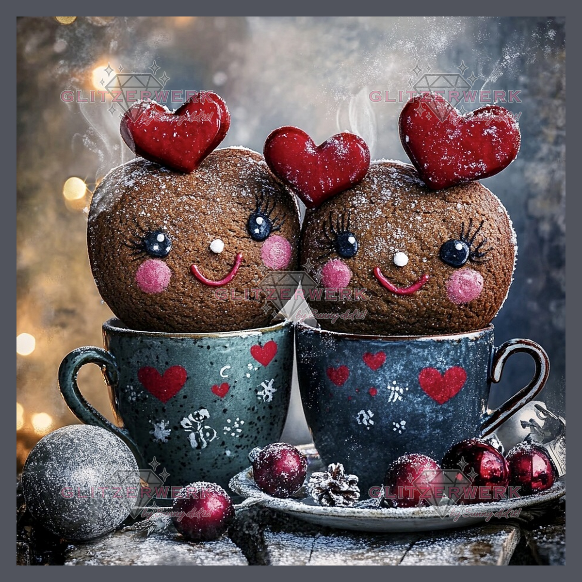Lebkuchenfreunde by CaroFelicia 50x50cm 120 Farben