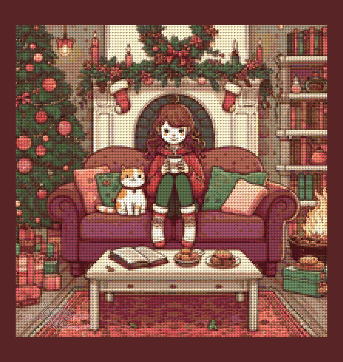 Gemütliche Weihnachtszeit by Funkelreich 50x50cm 85 Farben
