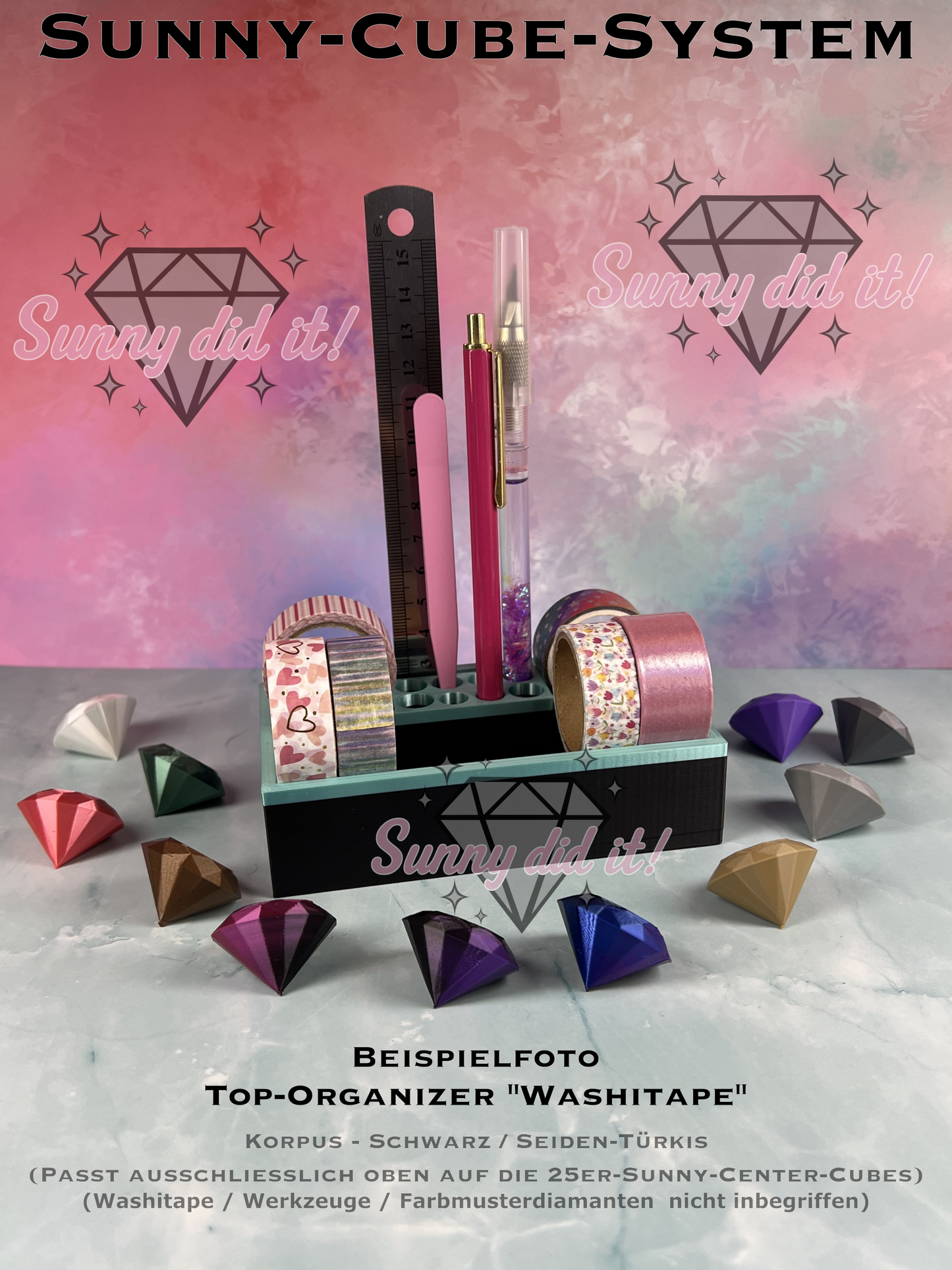 Sunny-Cube-System - Top-Organizer "Washitape"