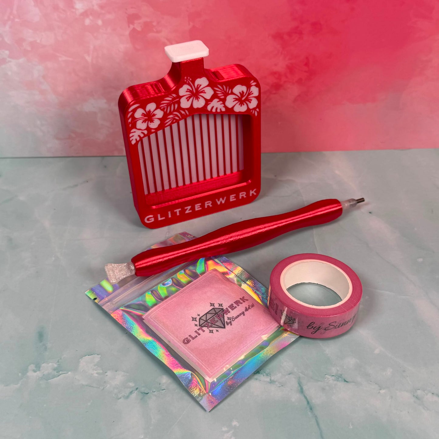 Glitzerwerk by Sunny did it! - Set Standardschiffchen S plus 3D Druck Stift Sunny mit Resinspitzen