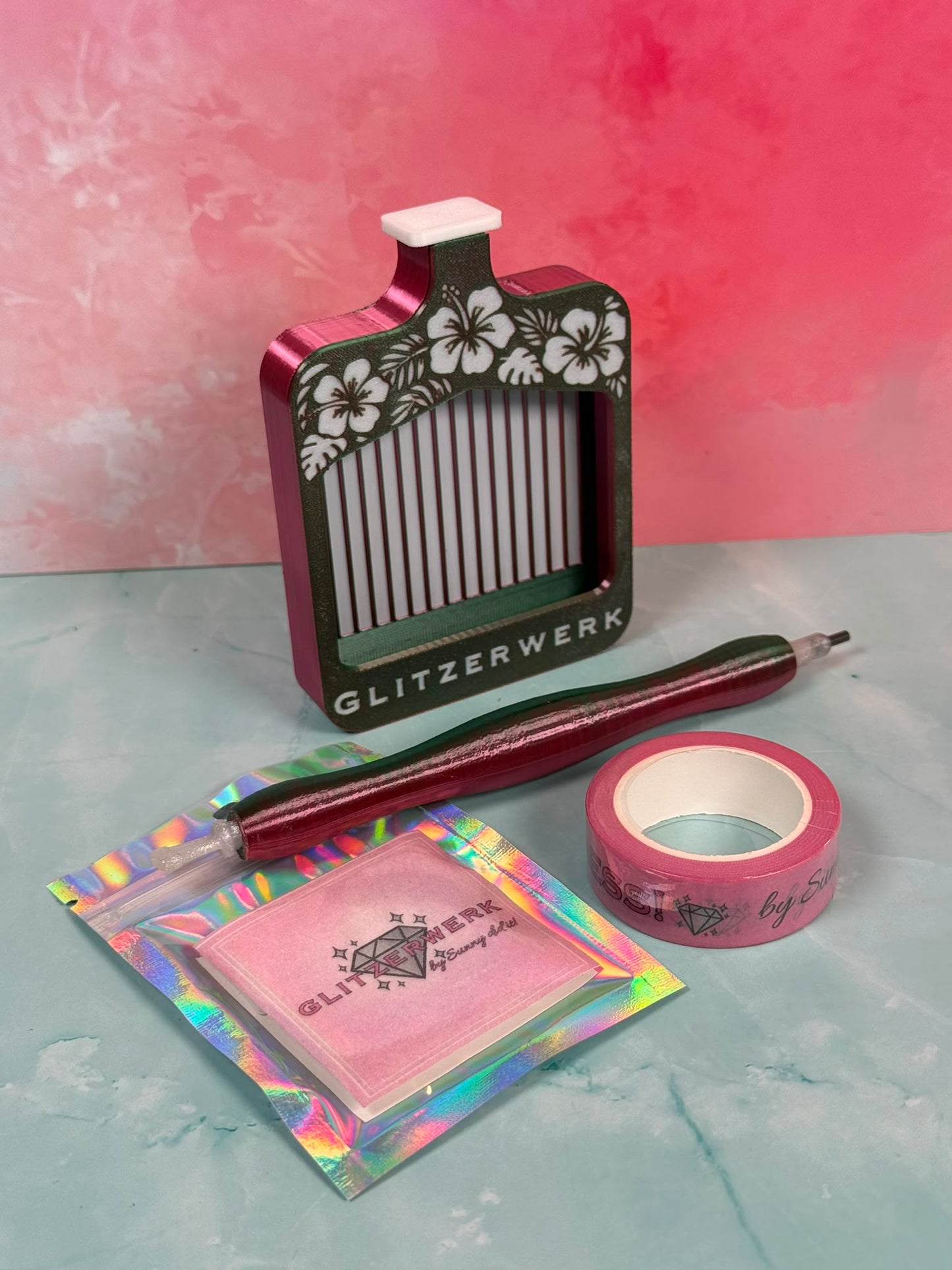 Glitzerwerk by Sunny did it! - Set Standardschiffchen S plus 3D Druck Stift Sunny mit Resinspitzen
