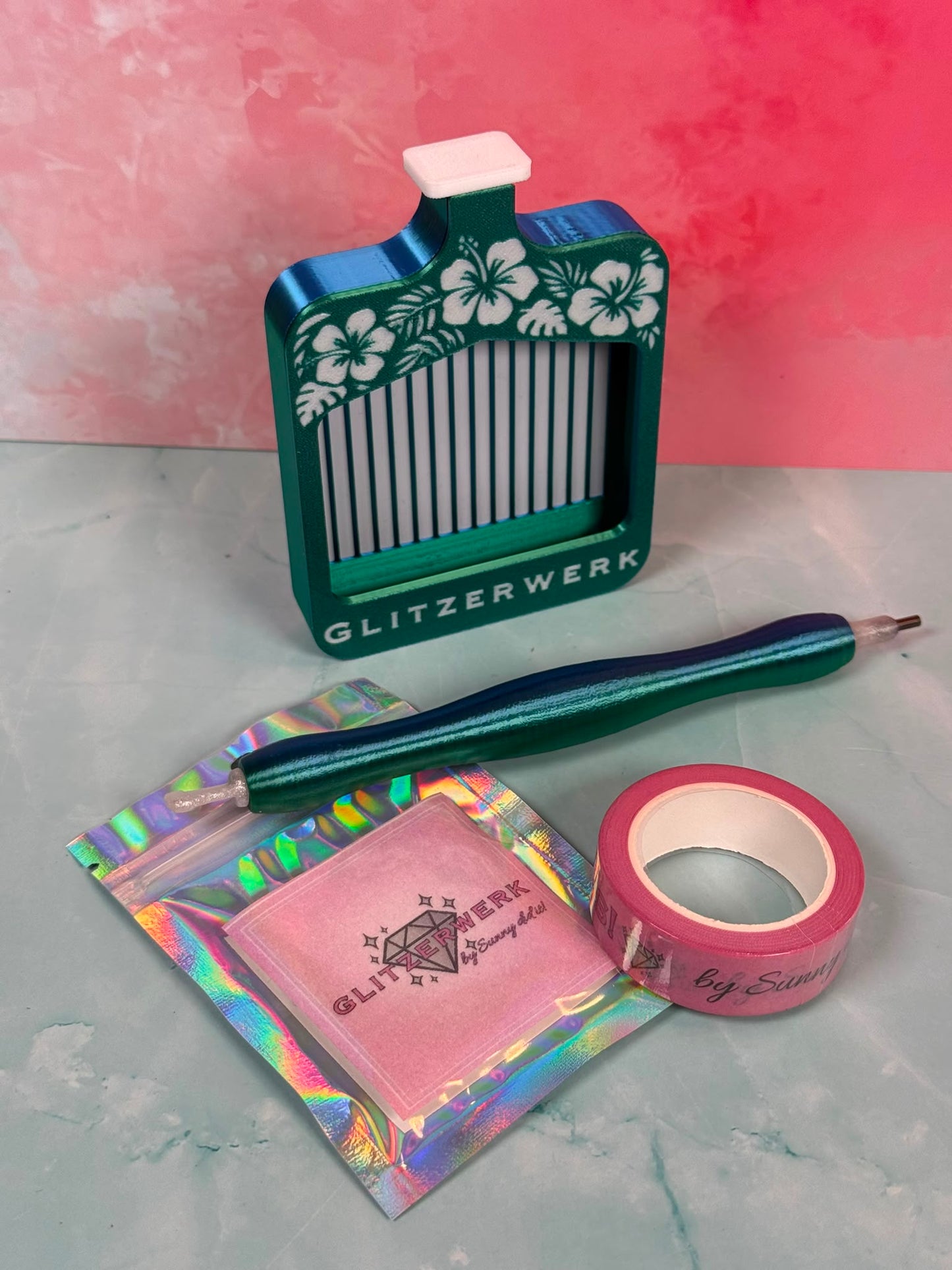 Glitzerwerk by Sunny did it! - Set Standardschiffchen S plus 3D Druck Stift Sunny mit Resinspitzen