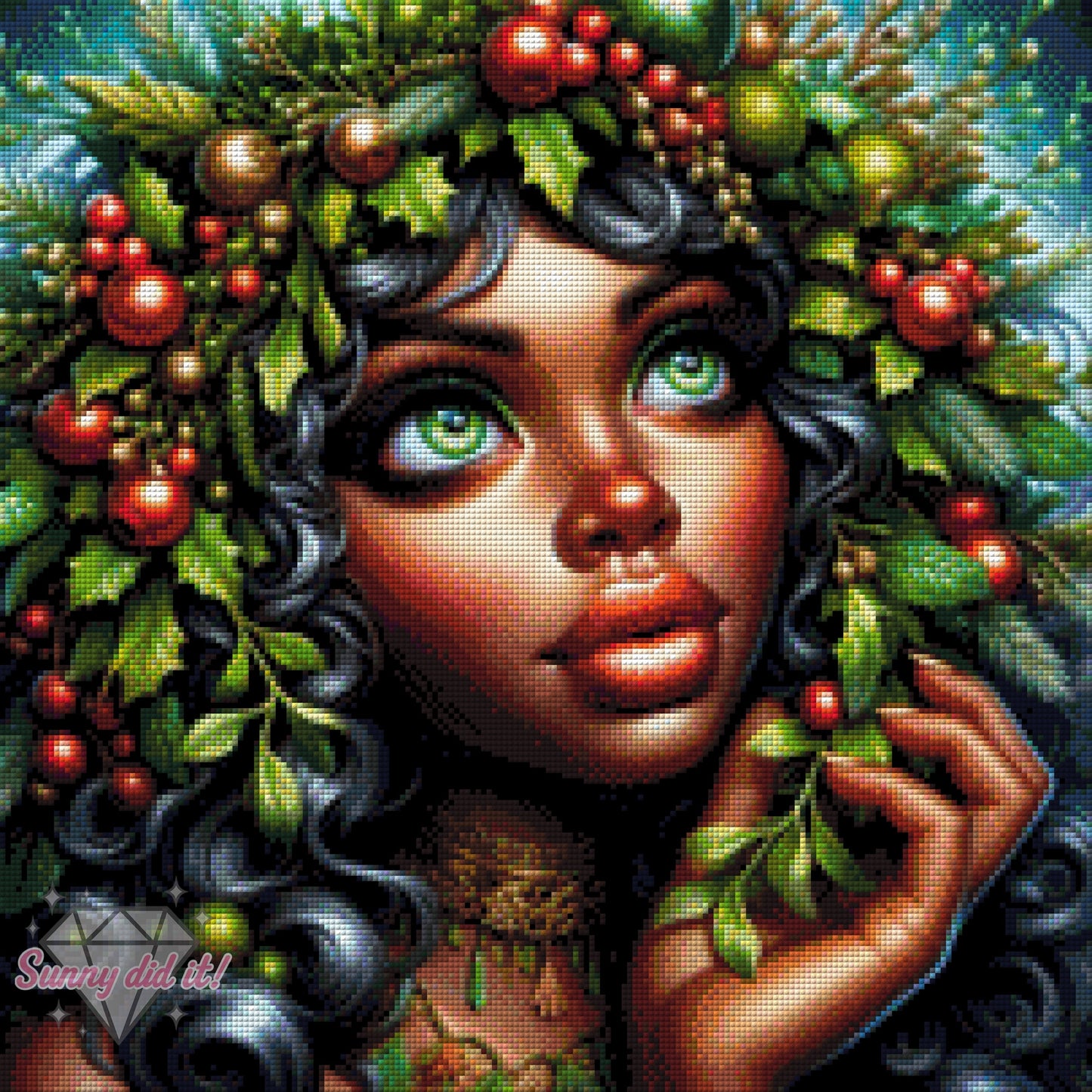 Mit einer Krone aus Beeren by Cre8tive Diamond Art