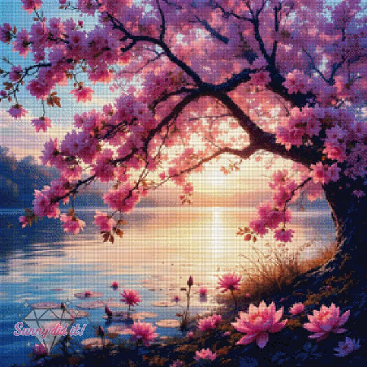 Cherry Tree by Sunny did it! 70x70cm 215 Farben