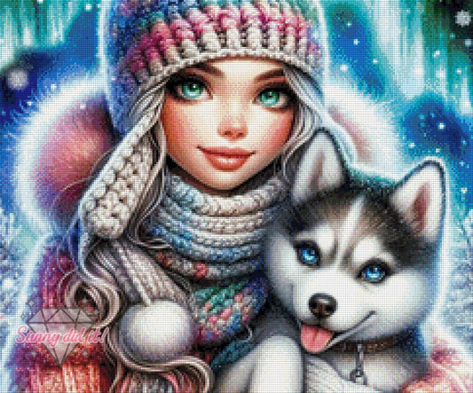Winterwonderland with my best Friend by Cre8tive Diamond Art