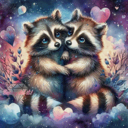 Raccoons in love by Christa.fe KI